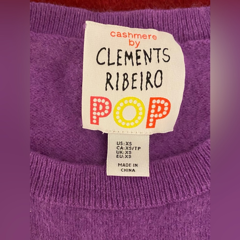 Clements Ribeiro MAUVE/CREM Cashmere Pullover, XS Fall Sale - Picture 3 of 7